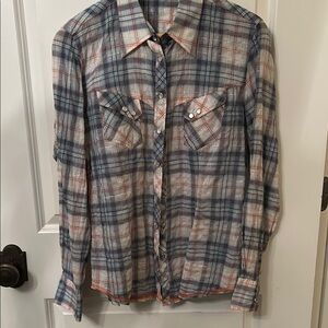 Georg Roth Plaid Western Shirt - snap down